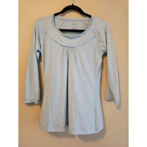Title Nine Top Women's S periwinkle 3/4 sleeve, casual light shirt, romantic